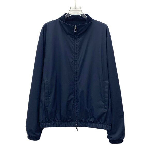 Loro Piana Mens Windmate Bomber Jacket Double-Sided Navy Blue Size 50 L Stand-Up - Picture 7 of 8